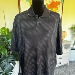 Van Heusen Dark Polo with Subtle White Stripes